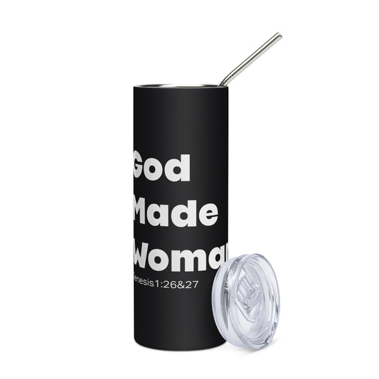 God Made Woman Stainless steel tumbler